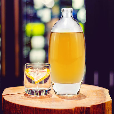 250 мл 500 мл Чистый круглый Плоский алкоголь Ликер Виски Стекло Оливковые фруктовые бутылки для пива