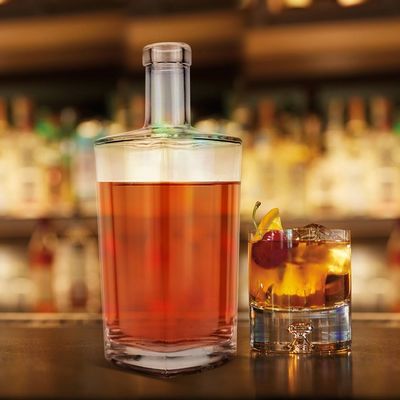 Капчатый пробковый винт обе 750 мл Стеклянная бутылка для виски Джин Водка Спиртное вино