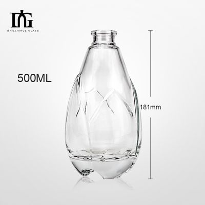 Винтажная длинная шея прямоугольная квадратная форма Стекло напитки Ликер бутылка 500 мл 700 мл 750 мл