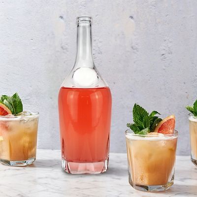 Логотип Стеклянная бутылка с пробкой на 1000 мл 1500 мл Сок Вино Спиртное Ликер Виски Водка