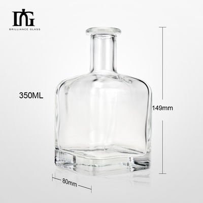 Приемлемый логотип клиента Декальная квадратная стеклянная бутылка для виски 350 мл 500 мл 700 мл