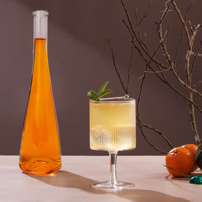 Стеклянный воротник 325 мл 750 мл бутылка сока шампанского с винтовой крышкой и прозрачной стеклянной бутылкой