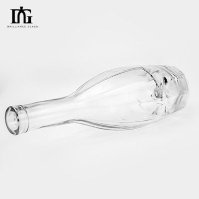 OEM/ODM Приемлемо 700 мл пустой длинной шеи Лед прозрачная стеклянная бутылка вина бутылка шампанского