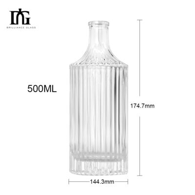 Базовый материал Стеклянная бутылка для шампанского 700 мл 750 мл Brilliance Gin Rum Whiskey Vodka