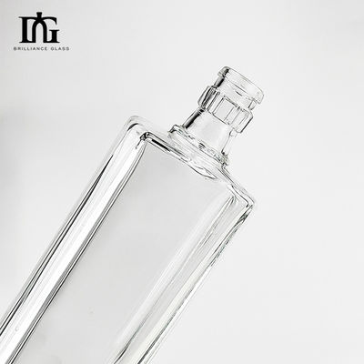 500 мл квадратная прозрачная пустая бутылка с виски с приемлемым OEM/ODM