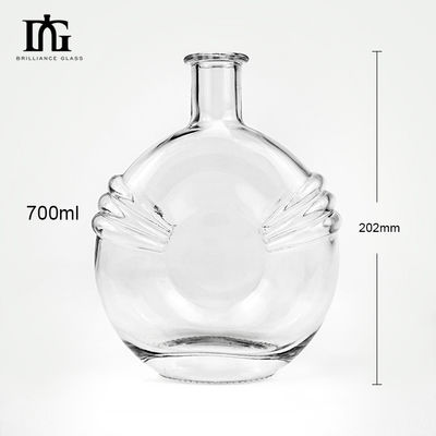 Ликеры и напитки 700 мл креативная прозрачная запечатанная винная стеклянная бутылка с пробкой