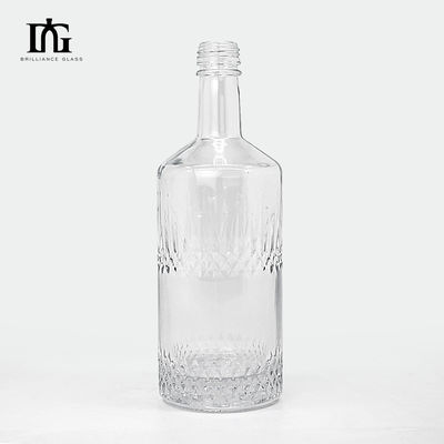 750 мл Стеклянная бутылка для напитков Стеклянная бутылка для темного рома Логотип приемлем Логотип клиента