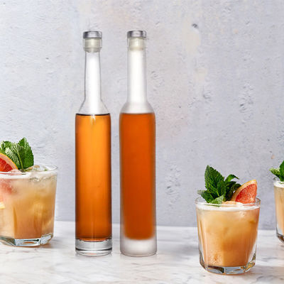 Надворье гравировки Обработка 350 мл Прозрачная круглая толстая оливковая жирная бутылка для вина