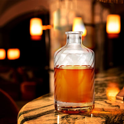 Рождественская бутылка с вином подарок высококачественная прозрачная гравировка бутылка джина с синтетической пробкой