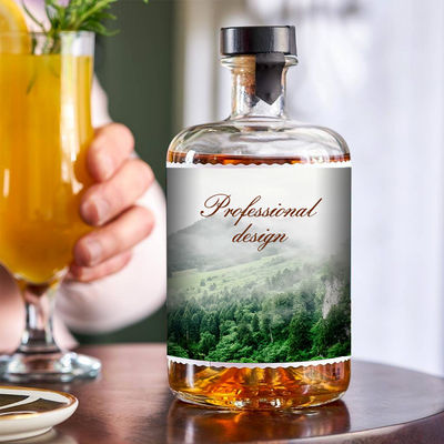 Сок Custom Logo Стеклянная бутылка виски с пробкой в подарочной коробке