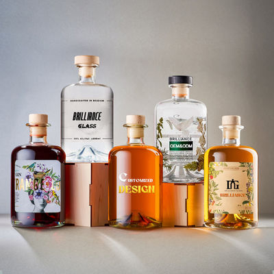 Super Flint Glass Liquor 500ml 700ml 750ml Стеклянная бутылка для алкогольных напитков