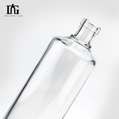 OEM/ODM Супер-Флинтовый материал Стекло Водка Виски Ром Спиртная бутылка с пробкой