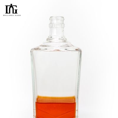 Стеклянный воротник Вино Коньяка Водка Чистая многоразовая миниатюрная бутылка 500 мл 750 мл