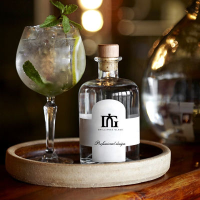 Шкляная бутылка на заказ 500 мл 700 мл 750 мл для водки, спиртных напитков и вина