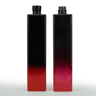 Бутылка с алкоголем Черная красная краска 750 мл квадратная стеклянная бутылка сока напиток пробка мини вино