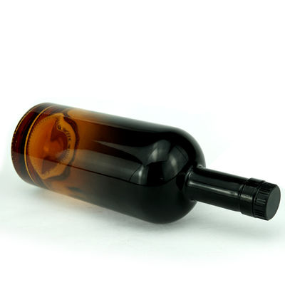 700 мл ликера Стеклянная бутылка для напитков Промышленный напиток Прозрачный янтарь Черный