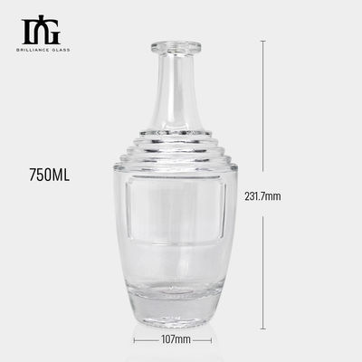 Уникальная стеклянная бутылка для рома, виски, водки и пробки