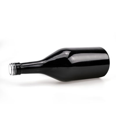 Прозрачная большая бутылка из стекла на заказ роскошные черные напитки пробки гравировка джин виски водка 500 мл 1,75 л