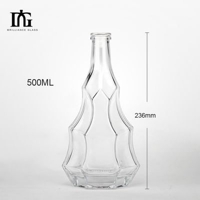 Материал ошейника Стекло 700ml 500ml 750ml 1000ml Прозрачная стеклянная бутылка с стеклянной крышкой