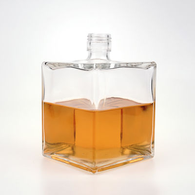 OEM/ODM Приемлемо Custom Square 750ml стеклянная бутылка для виски водки бренди рома джина
