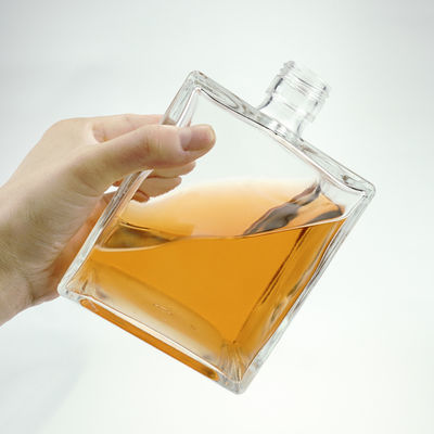 OEM/ODM Приемлемо Custom Square 750ml стеклянная бутылка для виски водки бренди рома джина