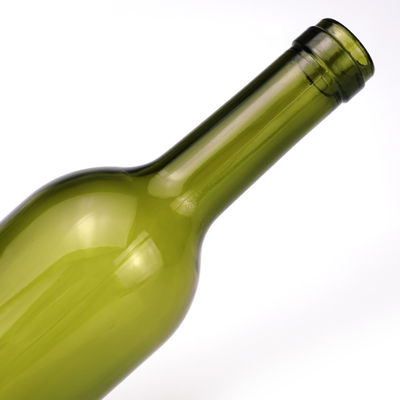 Бутылка из 750 мл в первоклассном цвете для красного вина, круглой формы, зеленого цвета, пробки