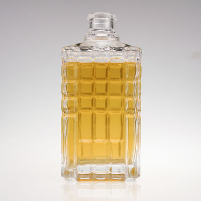 OEM/ODM приемлемая квадратная 500 мл экологически чистая стеклянная бутылка для виски и красоты