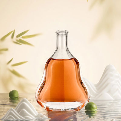 500 мл прозрачный стеклянный спиртный напиток ликер вино виски водка сок бутылка с пробкой и винтовой крышкой