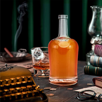 700 мл стеклянная бутылка джина с пробковой винтовой крышкой Прозрачная виски ром спиртные напитки бутылка водки