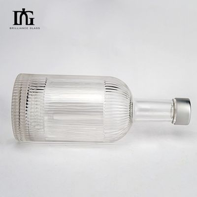 OEM/ODM Приемлемая цилиндрическая стеклянная бутылка для джина рома виски бренди 330 мл 500 мл 700 мл
