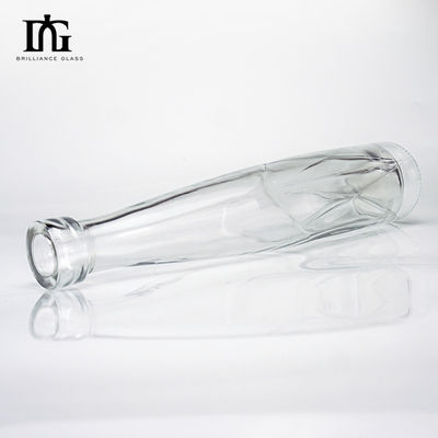 Прозрачная экрановая печать сок напиток стеклянная бутылка с золотыми крышками и формой слез