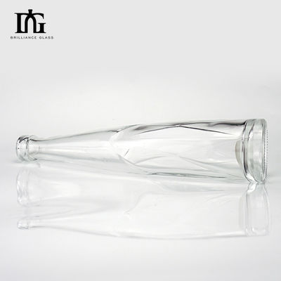 Прозрачная экрановая печать сок напиток стеклянная бутылка с золотыми крышками и формой слез