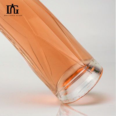 Прозрачная экрановая печать сок напиток стеклянная бутылка с золотыми крышками и формой слез