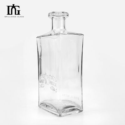 Газированные напитки 700 мл 500 мл квадратная бутылка водки из пустого цилиндра спиртного стекла