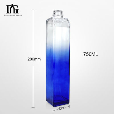 330ml/500ml/700ml/750ml Квадратная прозрачная стеклянная бутылка для газированных напитков