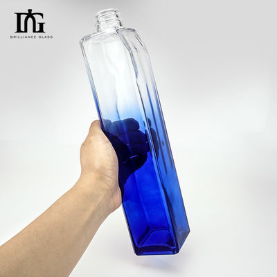 330ml/500ml/700ml/750ml Квадратная прозрачная стеклянная бутылка для газированных напитков