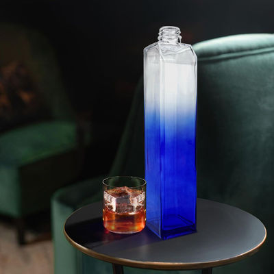 330ml/500ml/700ml/750ml Квадратная прозрачная стеклянная бутылка для газированных напитков