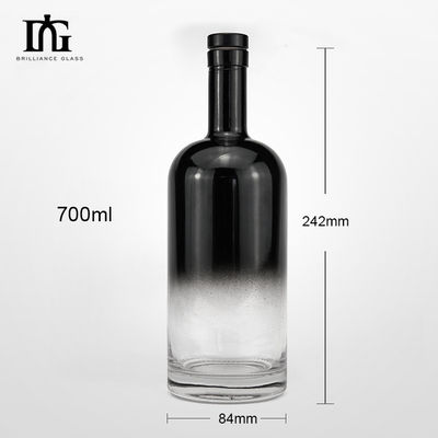 Стеклянный ошейник 500ml 700ml 750ml Водка Бутылки для алкоголя и напитков