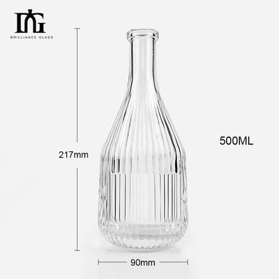 Стеклянная бутылка с гравировкой 450 ml/700 ml/750 ml для коммерческой презентации алкоголя в чистом виде