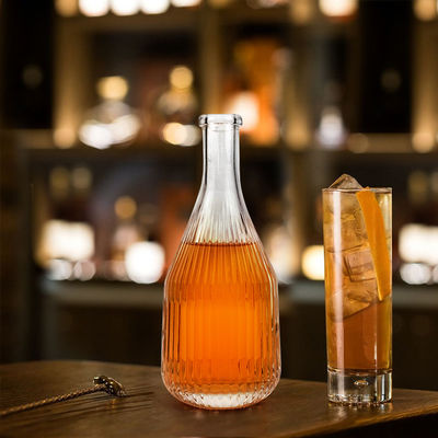 Стеклянная бутылка с гравировкой 450 ml/700 ml/750 ml для коммерческой презентации алкоголя в чистом виде