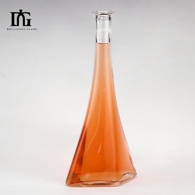 50cl OEM/ODM Super Flint Jersey Прозрачная стеклянная бутылка с пробкой и винтовой крышкой