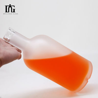 Стеклянный воротник Классический холодильный пустой ликер Водка Бутылка виски 500 мл 700 мл 1000 мл