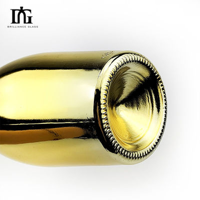 75cl Электроплавленное золото Синий Розовый Пустые спиртные напитки Шампанское Стеклянная бутылка с металлическим эффектом