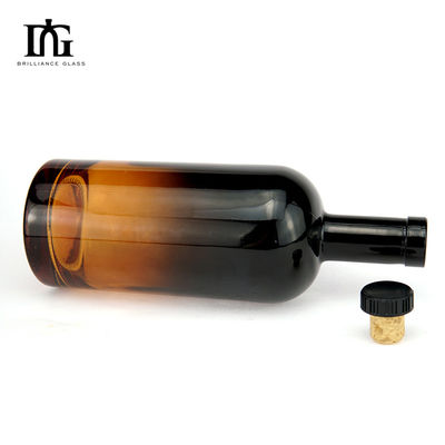 Прозрачные янтарные черные винные стеклянные бутылки 375ml 500ml 750ml 700ml Тип уплотнения CORK