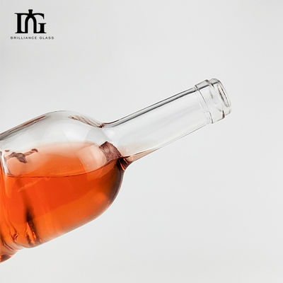 200ml 375ml 500ml 750ml 1000ml круглые пустые стеклянные кремневые спиртные напитки винный джин Виски водка текила стеклянная бутылка с пробкой