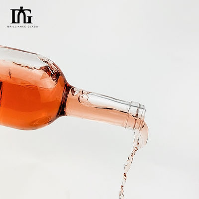 200ml 375ml 500ml 750ml 1000ml круглые пустые стеклянные кремневые спиртные напитки винный джин Виски водка текила стеклянная бутылка с пробкой