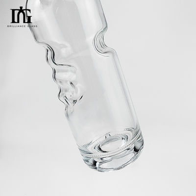 200ml 375ml 500ml 750ml 1000ml круглые пустые стеклянные кремневые спиртные напитки винный джин Виски водка текила стеклянная бутылка с пробкой
