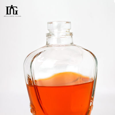 Приемлемый логотип клиента 750 мл стеклянная бутылка с ликером для индивидуальной четкой круглой водки