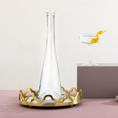 Стеклянный воротник 325 мл 750 мл бутылка сока шампанского с винтовой крышкой и прозрачной стеклянной бутылкой