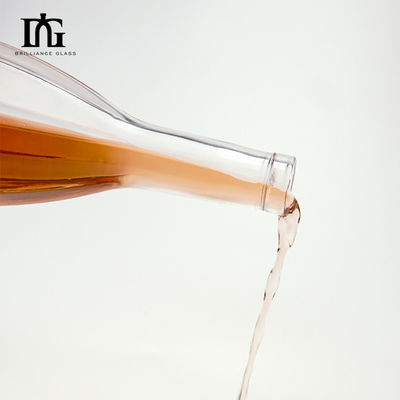 OEM/ODM Приемлемо 700 мл пустой длинной шеи Лед прозрачная стеклянная бутылка вина бутылка шампанского